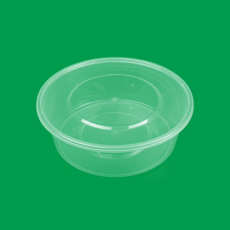Disposable Plastic Clear Round Bowl with Lid